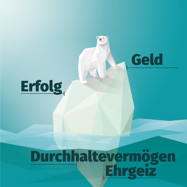 Erfolg ist wie ein Eisberg: Seine Ursachen liegen unter der Oberfläche